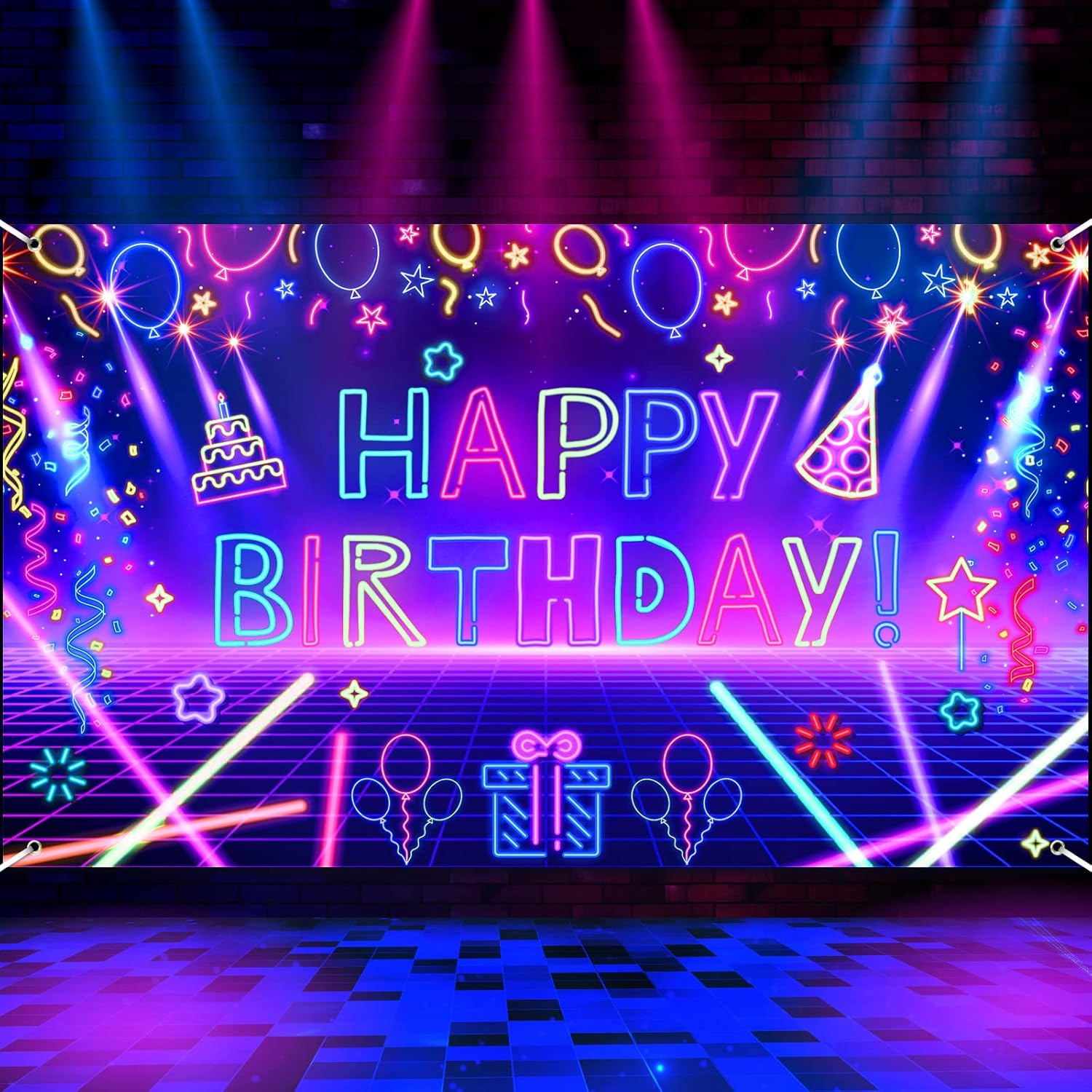 ฉากหลังถ่ายภาพเรืองแสงนีออน ป้ - Let'S Party Event Supply บทวิจารณ์และราคา