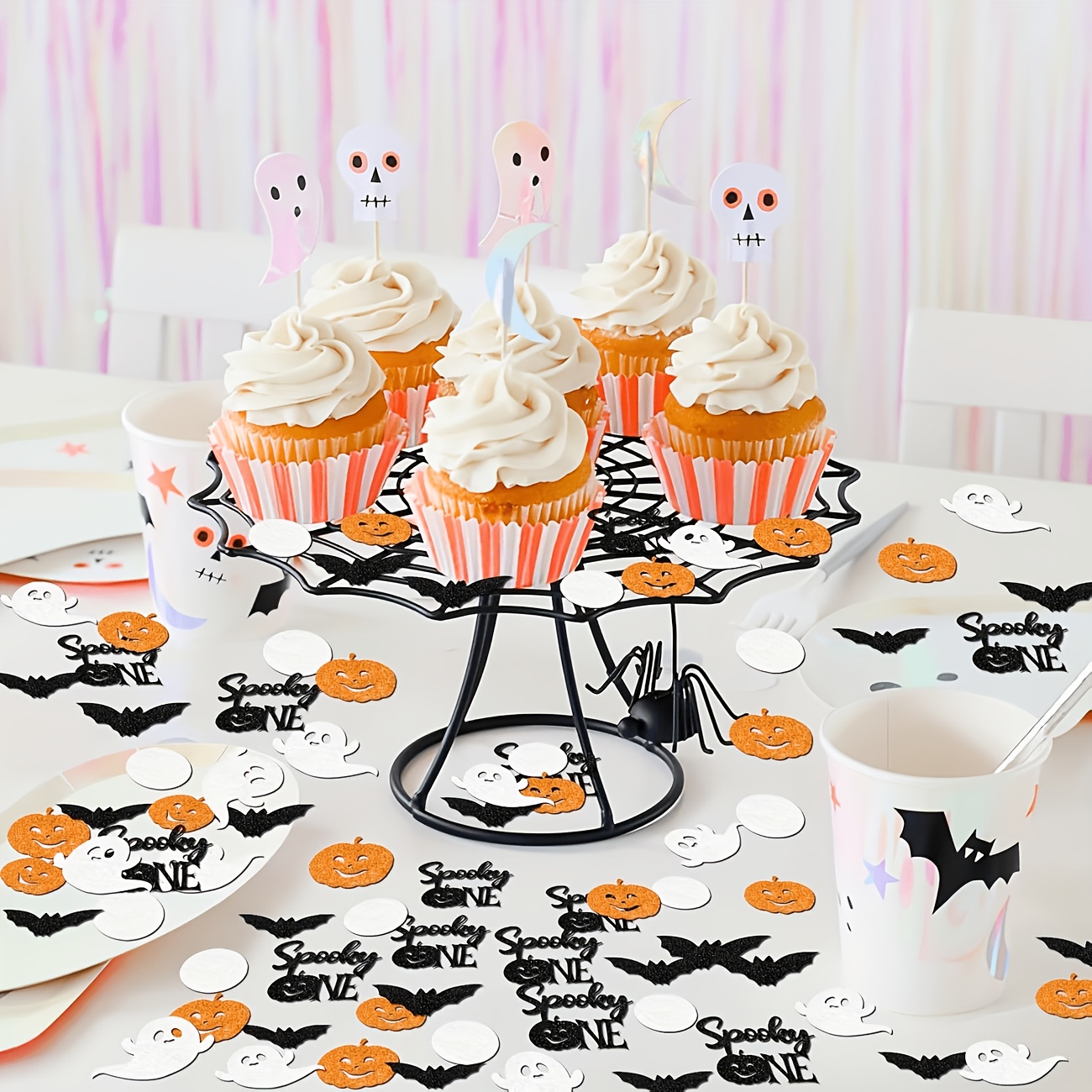 คอนเฟตติตกแต่งโต๊ะฮาโลวีน สีส้ - Papercraft Supply Confetti บทวิจารณ์และราคา
