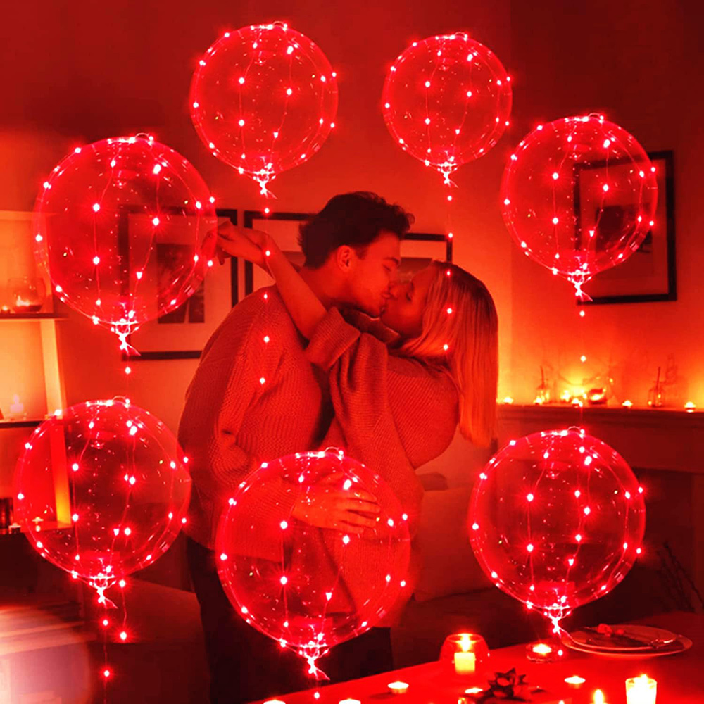 ชุดลูกโป่งใส LED สีแดง 3 ชิ้น  - Led Balloon Light บทวิจารณ์และราคา